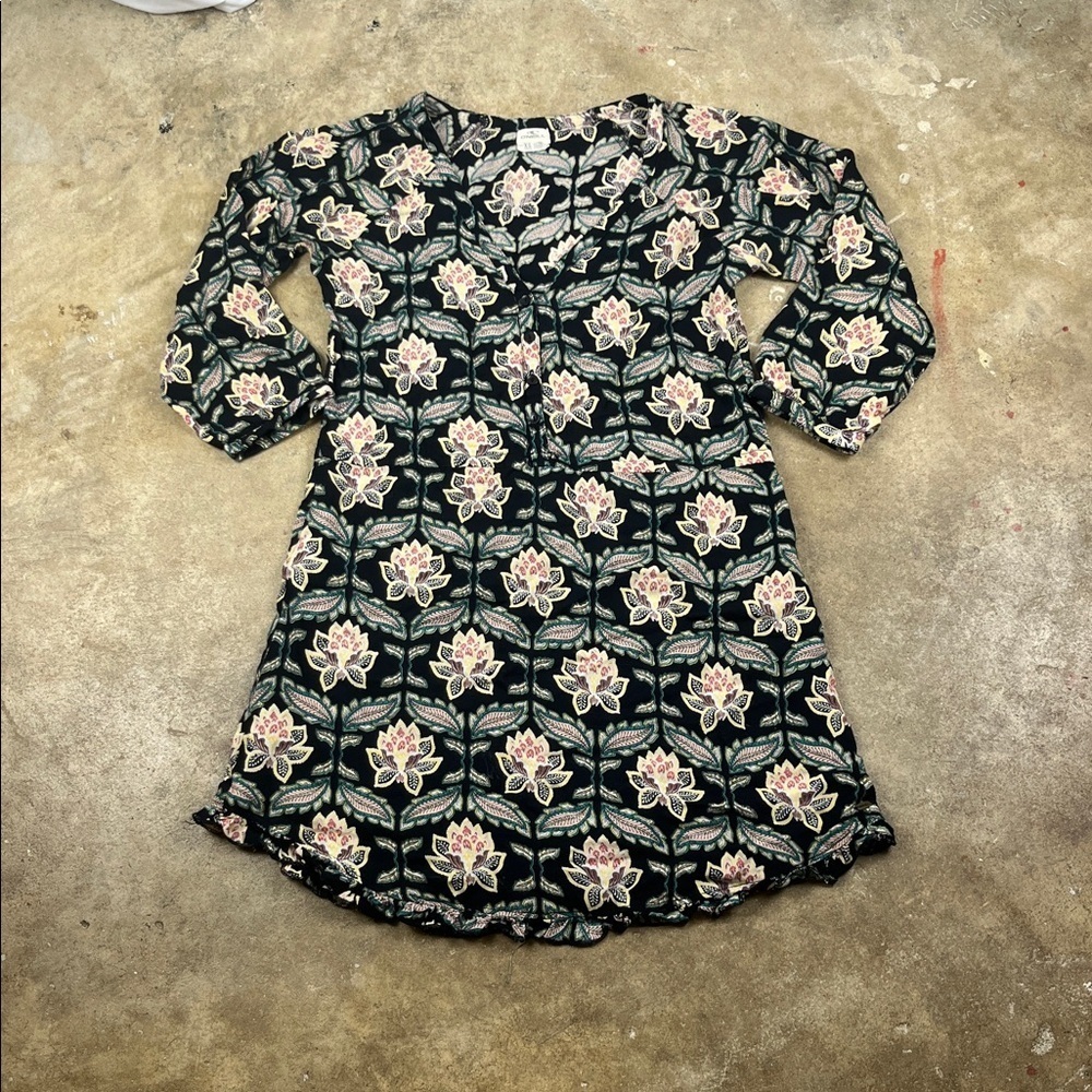 O'Neill Black Floral Lined Mini Dress/Coverup 
Size: XS